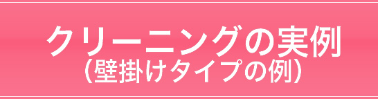 クリーニングの実例（壁掛けタイプの例）